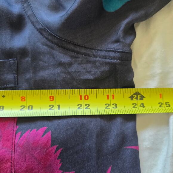 *NWT The Kit Annie Button Up Shirt Tunic Size 2X Floral Oversized Viscose Satin - Picture 9 of 10